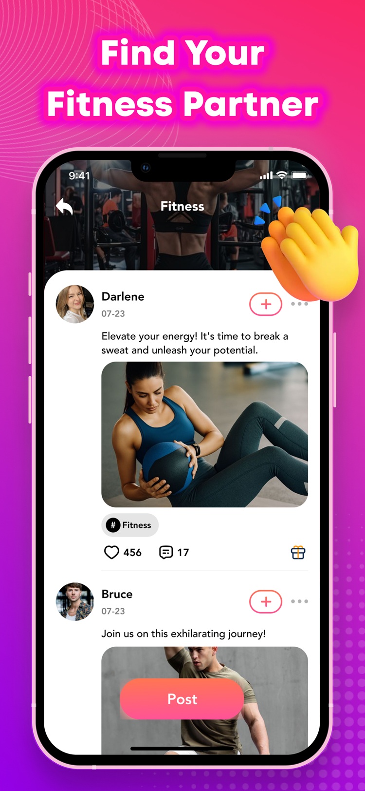 Singo app screen showing social post